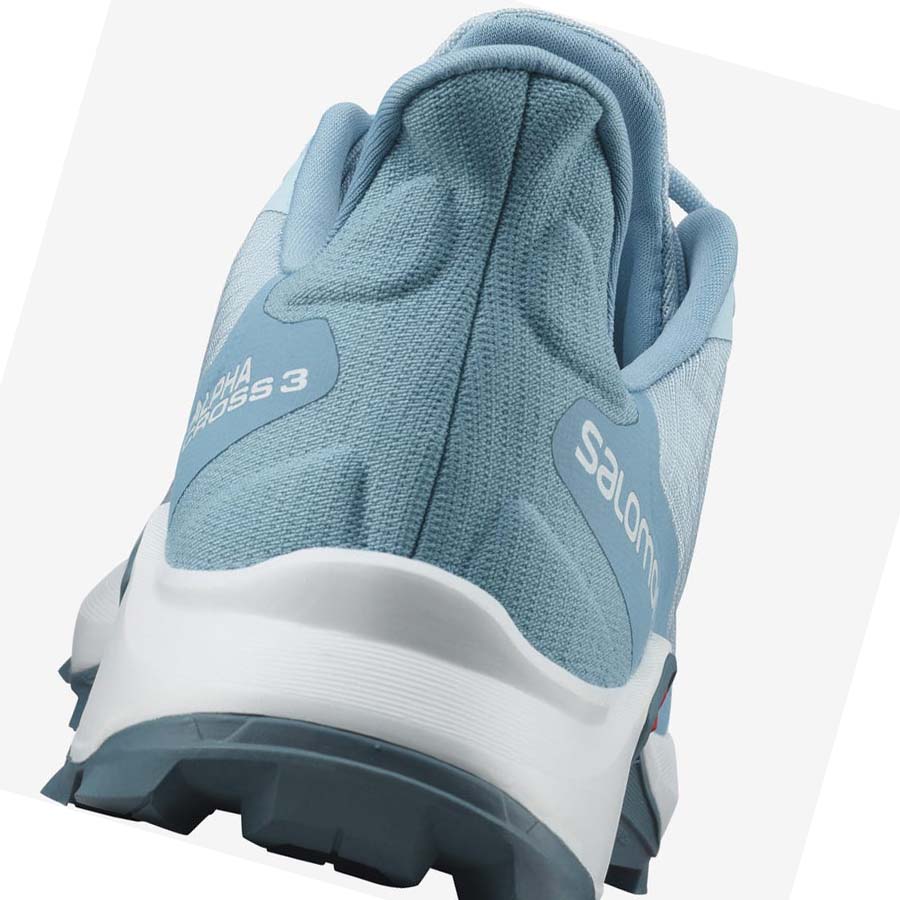 Tenis Para Trail Running Salomon ALPHACROSS 3 Mujer Azules | MX 2777LIS